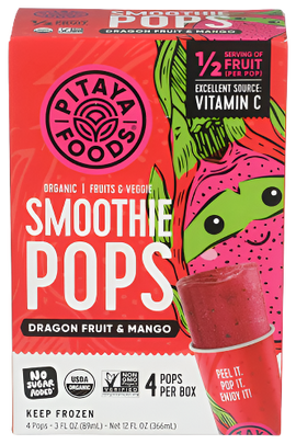 Organic Dragon Fruit & Mango Smoothie Pops - 12 FO
