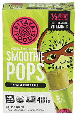Organic Kiwi & Pineapple Smoothie Pops - 12 FO