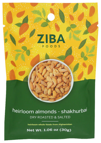 Dry Roasted & Salted Heirloom Almonds - Shakhurbai - 1.06 OZ