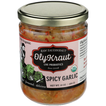 Olykraut Spicy Garlic Sauerkraut - 16 OZ