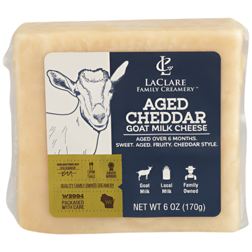 Aged Cheddar Goat Milk Cheese - 6 OZ