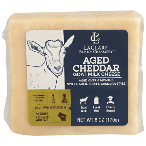 Aged Cheddar Goat Milk Cheese - 6 OZ