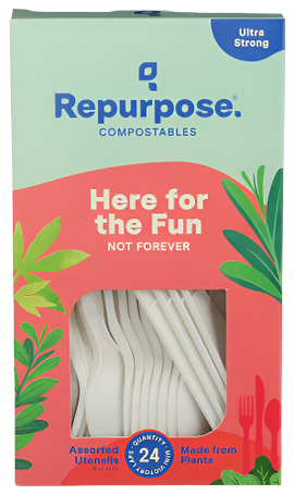 Compostable Assorted Cutlery - 24 PC