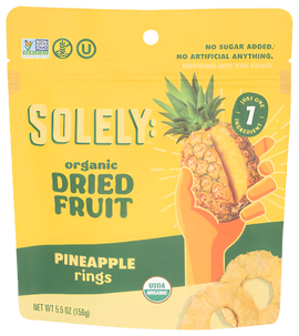 Solely Dried Pineapple Rings - 5.5 OZ