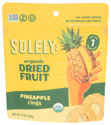 Solely Dried Pineapple Rings - 5.5 OZ