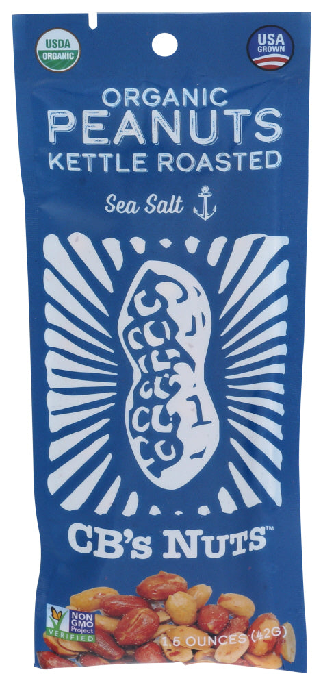 Cbs Nuts Organic Sea Salt Kettle Roasted Peanuts - 1.5 OZ