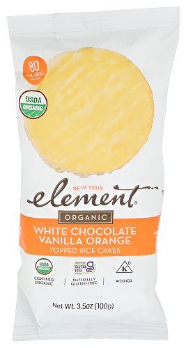 Organic White Chocolate Vanilla Orange Rice Cake - 3.5 OZ