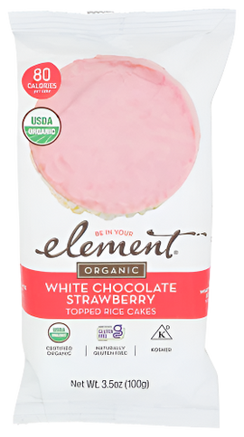 Organic White Chocolate Strawberry Rice Cake - 3.5 OZ