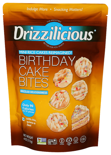 Drizzilicious Birthday Rice Crisps Bites - 4 OZ