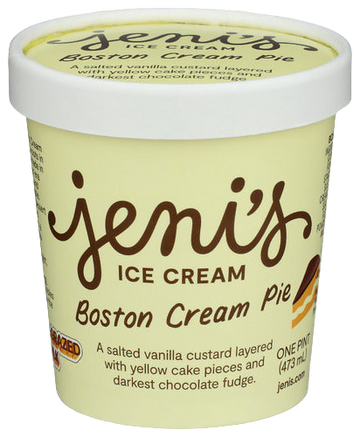 Boston Cream Pie Ice Cream - 16 OZ