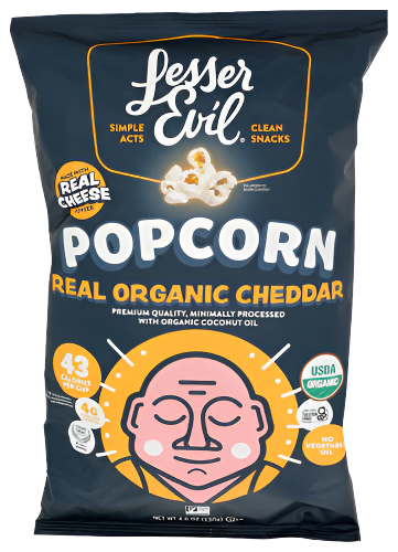 Lesser Evil Real Cheddar Popcorn - 4.6 OZ