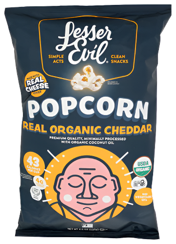 Lesser Evil Real Cheddar Popcorn - 4.6 OZ