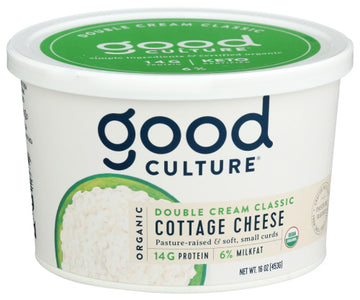 Organic Double Cream Classic Cottage Cheese - 16 OZ