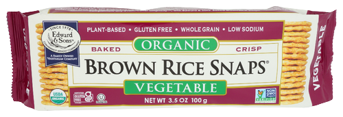 Edward & Sons Organic Vegetable Brown Rice Snaps - 3.5 OZ