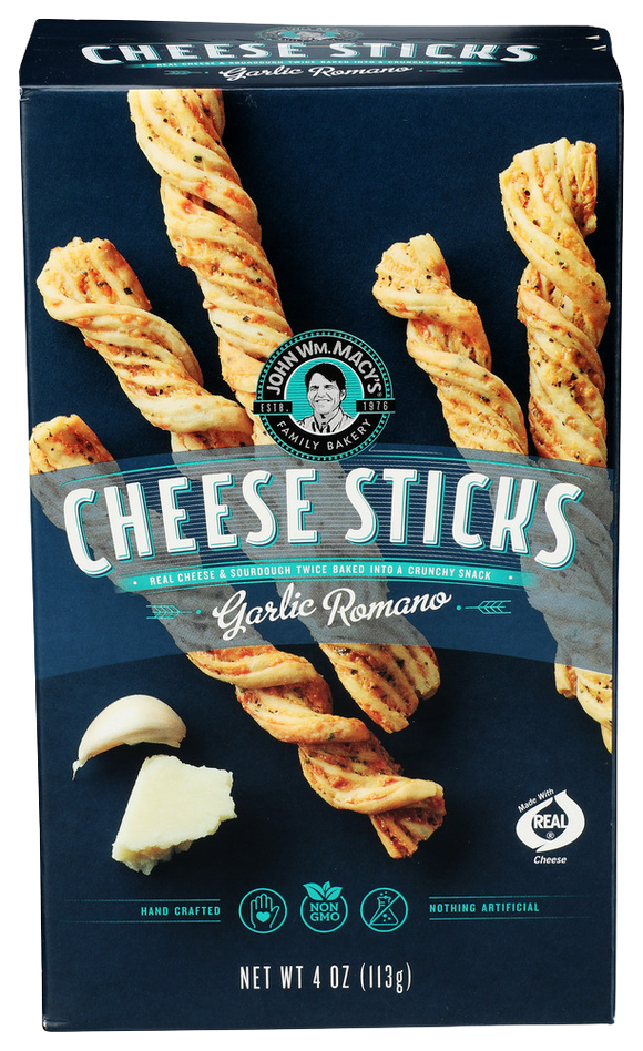 Macys Garlic Romano Cheese Sticks - 4 OZ