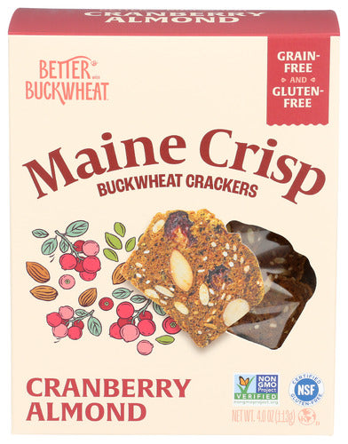 Cranberry Almond Buckwheat Crackers - 4 OZ