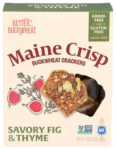 Savory Fig & Thyme Buckwheat Crackers - 4 OZ