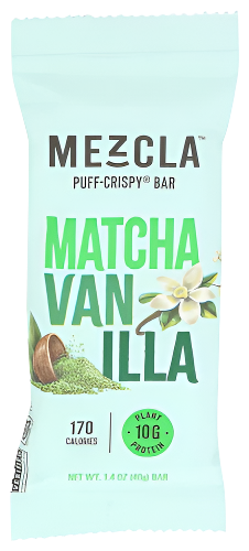 Mezcla Matcha Vanilla Puff-Crispy Bar - 1.4 OZ