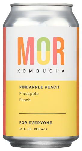 Mor Pineapple Peach Kombucha - 12 FO