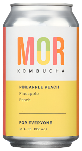 Mor Pineapple Peach Kombucha - 12 FO
