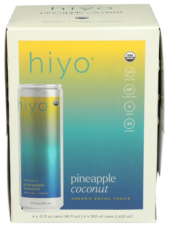 Hiyo Pineapple Coconut Mocktail - 4 PK