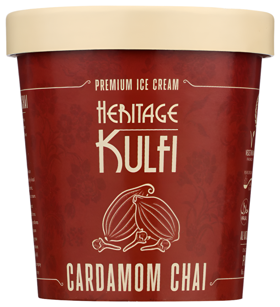 Heritage Kulfi Cardamom Chai Ice Cream - 16 OZ