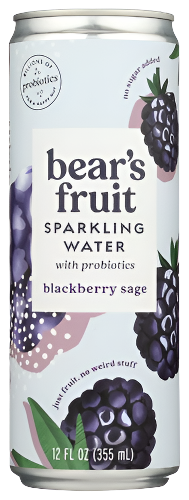 Bear's Fruit Blackberry Sage Probiotic Soda - 12 FO