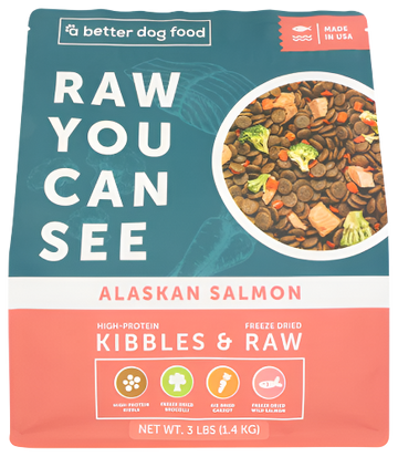 A Better Kibbles & Freeze-Dried Raw Salmon Dog Food - 3 LB
