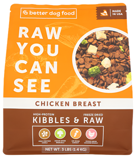 Freeze-Dried Raw Chicken Dog Food - 3 LB