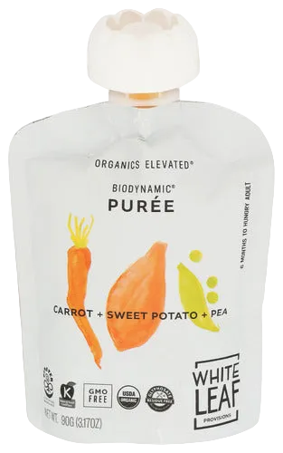 White Leaf Provision Carrot, Sweet Potato & Pea Baby Food - 3.17 OZ