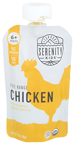 Free Range Chicken with Organic Peas & Carrots Pouch - 3.5 OZ