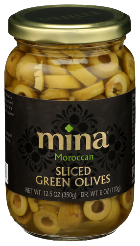Mina Sliced Green Olives - 12.5 OZ