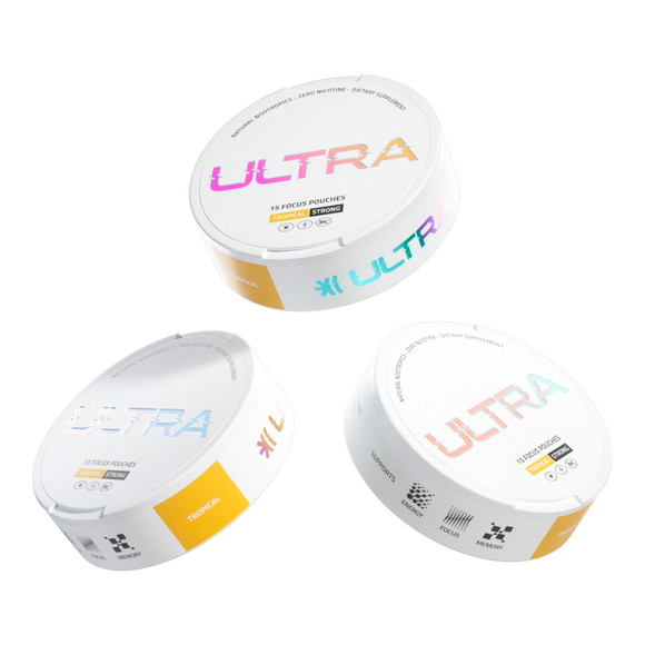 Ultra Pouches - Ultra Focus Pouches (Tropical) - No Nicotine, No Caffeine