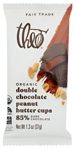 Organic Double Chocolate Peanut Butter Cups - 1.3 OZ