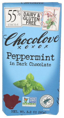 Chocolove Peppermint Dark Chocolate Bar - 3.2 OZ