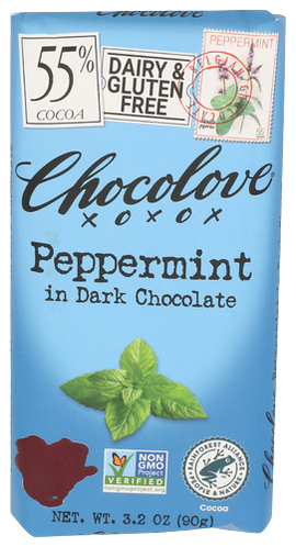 Chocolove Peppermint Dark Chocolate Bar - 3.2 OZ