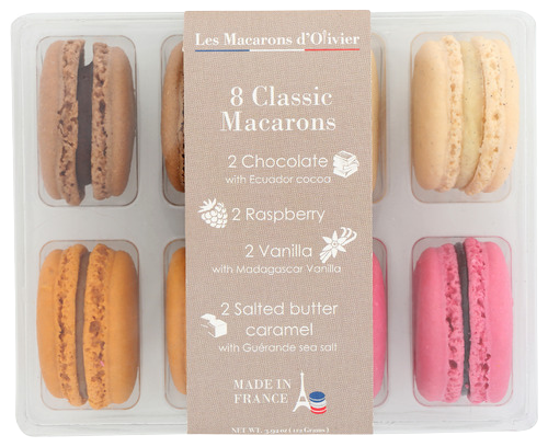 Les Macarons Dolivier 8 Classic Macarons - 3.92 OZ