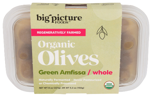 Organic Wholegrains Amfissa Olives - 8 OZ
