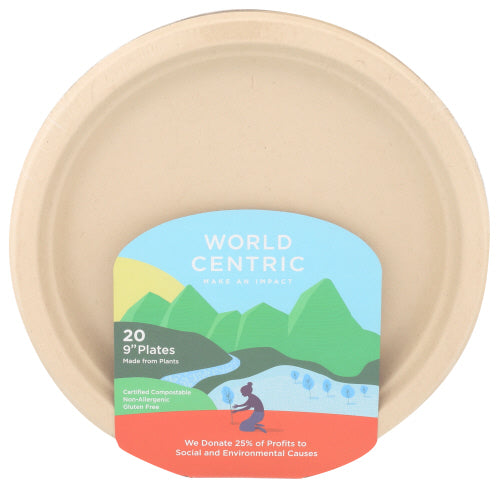 Compostable Plates 9 IN - 20 PC