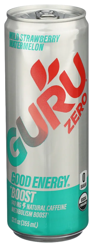 Guru Zero Strawberry Watermelon Energy Drink - 12 FO