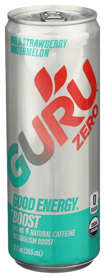 Guru Zero Strawberry Watermelon Energy Drink - 12 FO