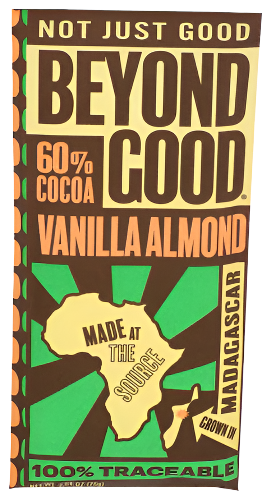 Beyond Good 60% Vanilla Almond Chocolate Bar - 2.64 OZ
