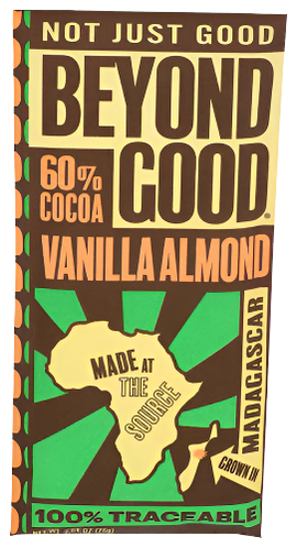 Beyond Good 60% Vanilla Almond Chocolate Bar - 2.64 OZ