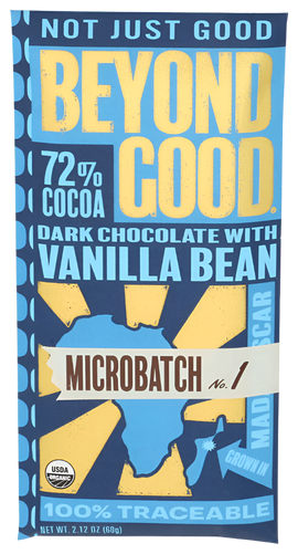 Beyond Good 72% Vanilla Bean Dark Chocolate Bar - 2.12 OZ