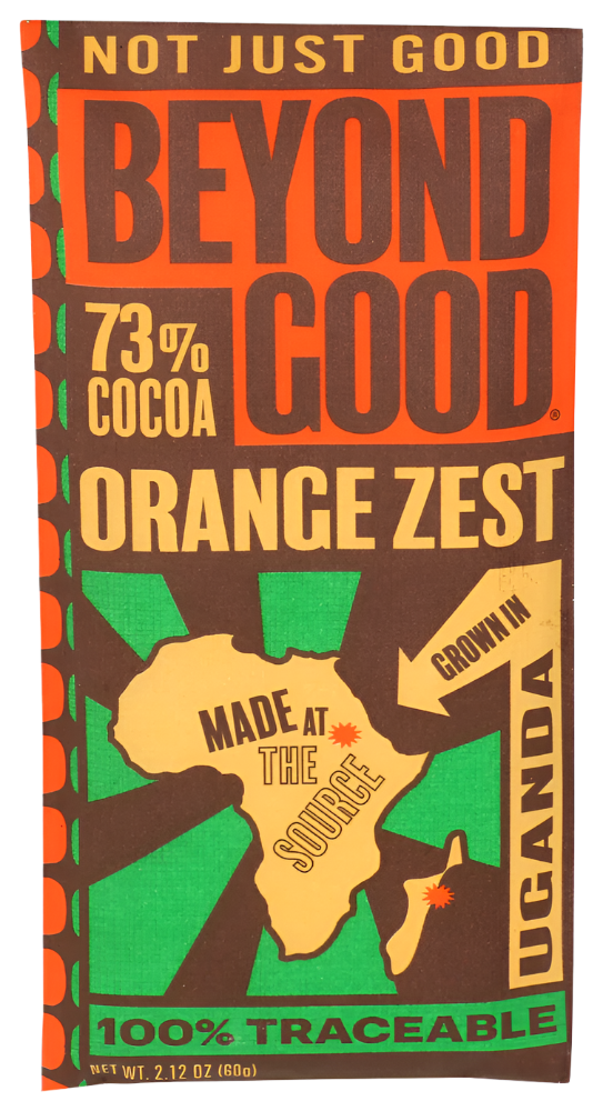 Beyond Good 73% Orange Zest Chocolate Bar - 2.64 OZ