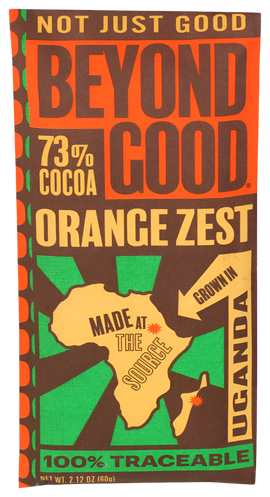 Beyond Good 73% Orange Zest Chocolate Bar - 2.64 OZ