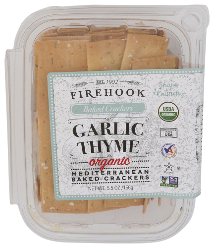 Organic Garlic Thyme Baked Crackers - 5.5 OZ
