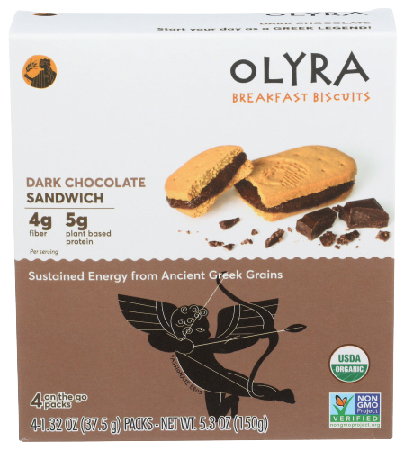 Olyra Dark Chocolate Breakfast Biscuits - 5.28 OZ