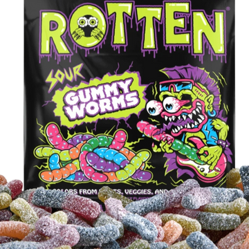 Rotten Sour Gummy Worms - 1.8 OZ