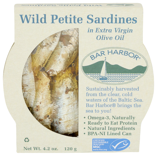 Bar Harbor Wild Petite Sardines - 4.2 OZ